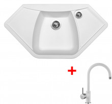 Sinks NAIKY 980 Milk + Vitalia GR 